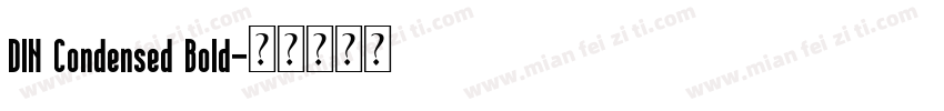 DlN Condensed Bold字体转换